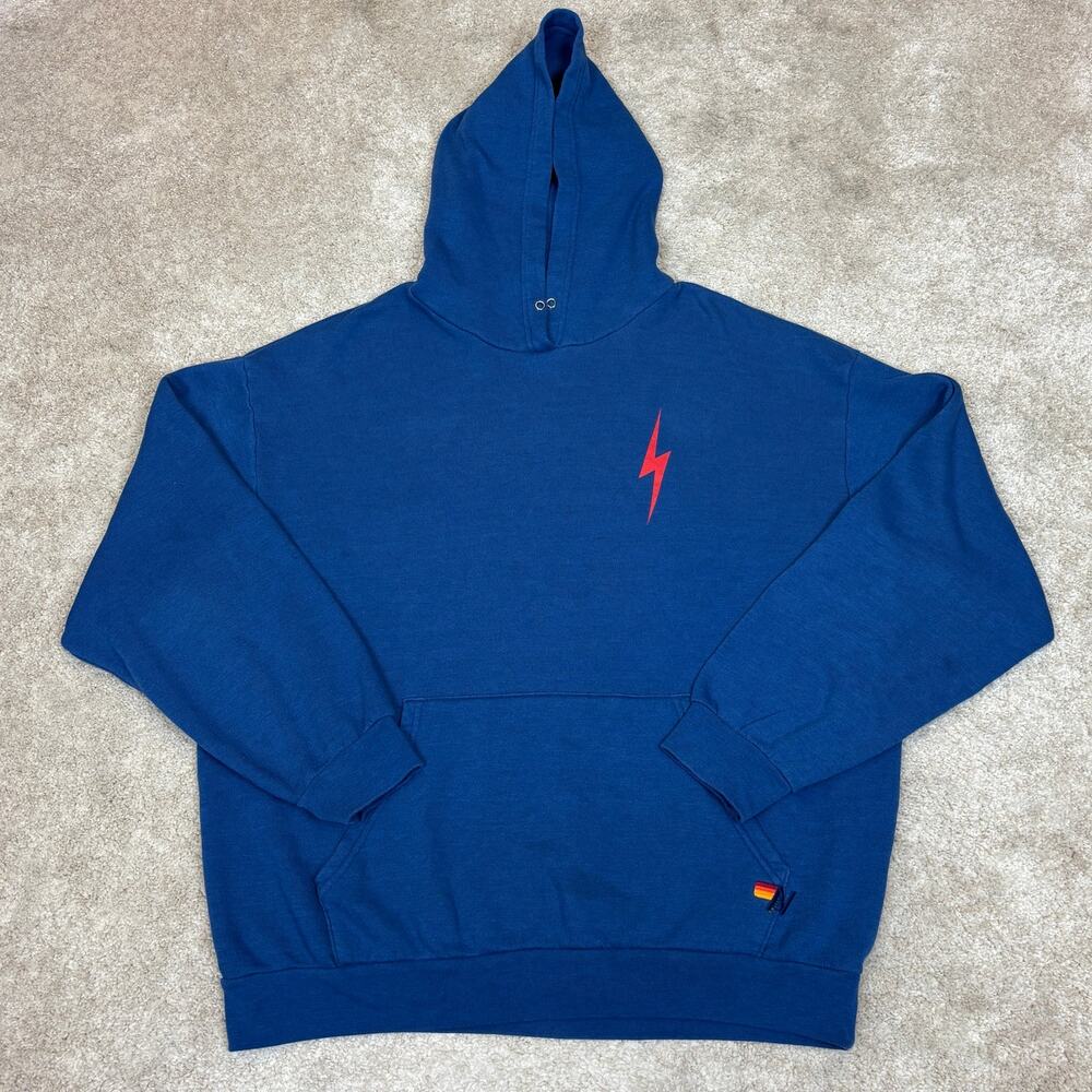 Aviator Nation Will Ferrell Best Night Bolt Hoodie Women's Large Rare - Picture 3 of 10